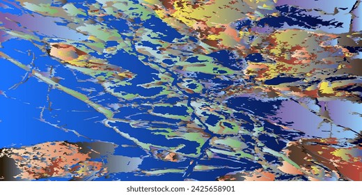 Blots and spots of different colors. Colorful abstract background from spots. Abstract painting. Vector illustration