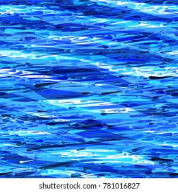Blots and stripes. Blue seamless texture. Abstract vector background for web page, banners backdrop, fabric, home decor, wrapping
