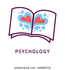 Blotted book and psychology word