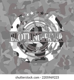 Blotting-paper on grey camouflaged pattern 