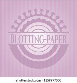 Blotting-paper retro pink emblem