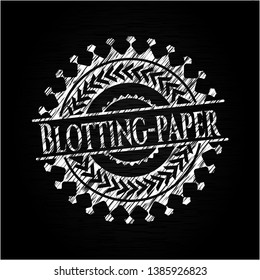 Blotting-paper written with chalkboard texture. Vector Illustration. Detailed.