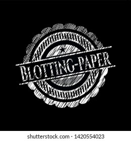 Blotting-paper written with chalkboard texture. Vector Illustration. Detailed.