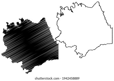Blount County, Bundesstaat Tennessee (US County, Vereinigte Staaten von Amerika), Karte, Vektorgrafik, Skizze Blount map