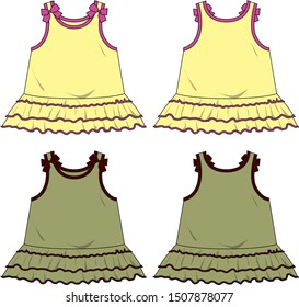 blouse for baby girl template vector