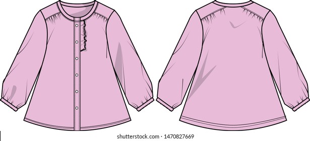 blouse for baby girl vector pattern