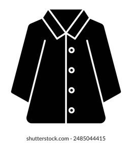 Blusa Icono negro. Ilustración vectorial.