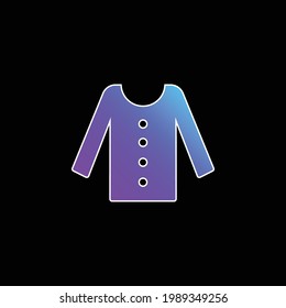 Blouse With Buttons blue gradient vector icon