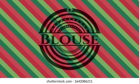 Blouse christmas emblem background. Vector Illustration. Detailed.