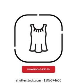 Blouse, clothes symbol outline vector icon