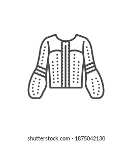 Blouse color line icon. Pictogram for web page, mobile app, promo.