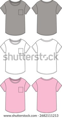 Blouse Curve Hem Editable Template