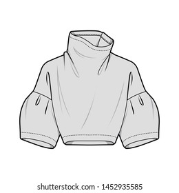 BLOUSE fashion flat sketch template