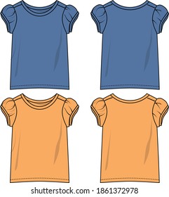 blouse for girl vector templates