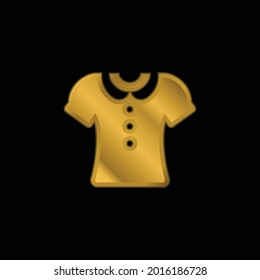 Blouse gold plated metalic icon or logo vector