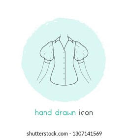 Blouse icon line element. Vector illustration of blouse icon line isolated on clean background for your web mobile app logo design.