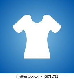 Blouse Icon on blue color.