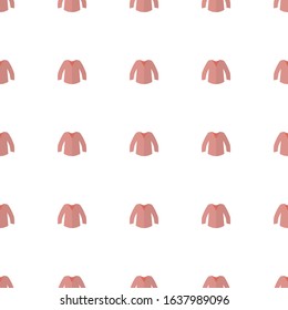 blouse icon pattern seamless isolated on white background. Editable flat blouse icon. blouse icon pattern for web and mobile.