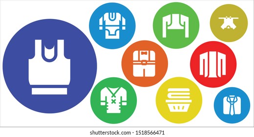 blouse icon set. 9 filled blouse icons.  Collection Of - Clothes, Tunic, Bolero, Cardigan icons