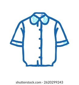 blouse japanese school doodle icon sketch vector. blouse japanese school sign. isolated symbol illustration