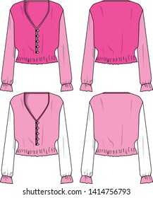 blouse for lady vector template