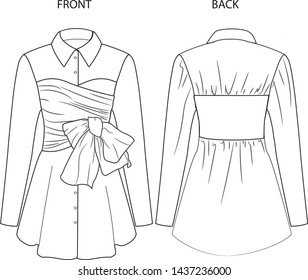 blouse for lady vector template