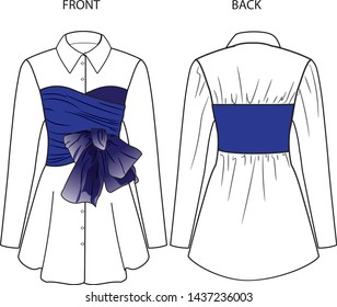 blouse for lady vector template