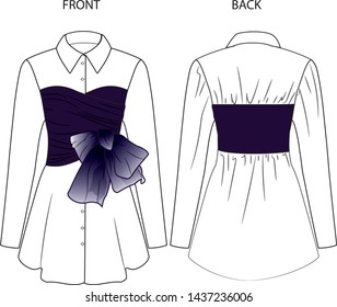blouse for lady vector template