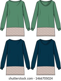 blouse for lady vector template