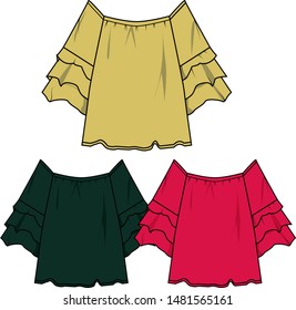 blouse for lady vector template