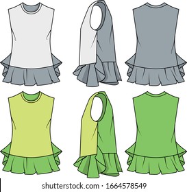 blouse for lady vector template
