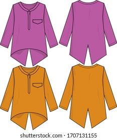 blouse for lady vector template