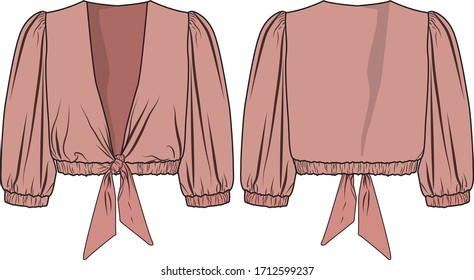 blouse for lady vector template