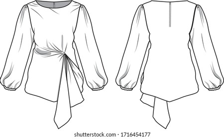 blouse for lady vector template