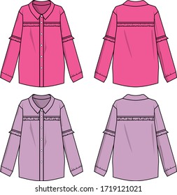 blusa para plantilla de vector lady