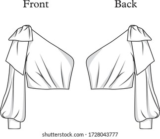 blouse for lady vector template