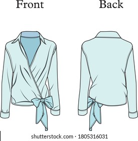 blouse for lady vector template