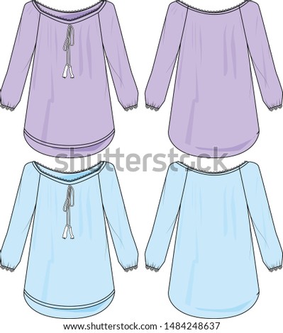 blouse for lady vector template