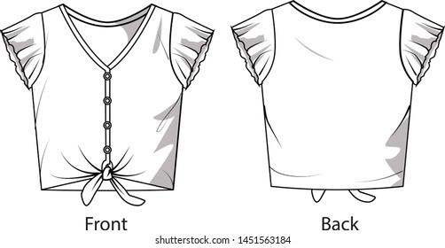 blouse for lady vector template pattern