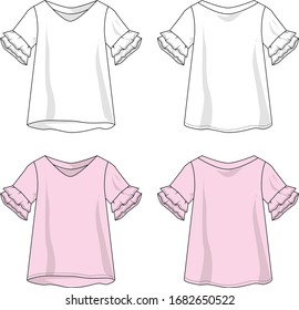 blouse for lady vector template pattern