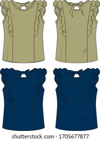 blouse for lady vector template pattern