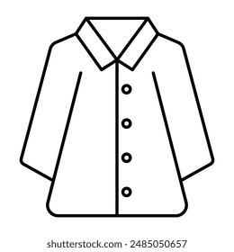 Blouse line icon. vector illustration.