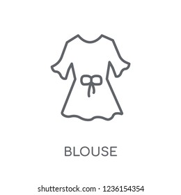 Blouse linear icon. Modern outline Blouse logo concept on white background from Clothes collection. Suitable for use on web apps, mobile apps and print media.