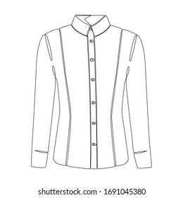 Dibujo de una línea sobre fondo blanco aislado. Ilustración del vector