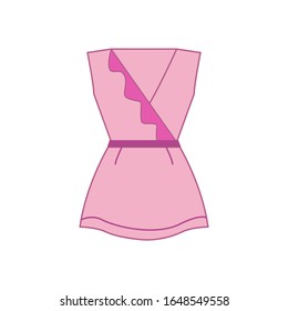 Blouse pink icon. Simple outline colored vector of woman clothes icons for ui and ux, website or mobile application