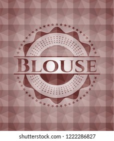 Blouse red seamless geometric emblem.