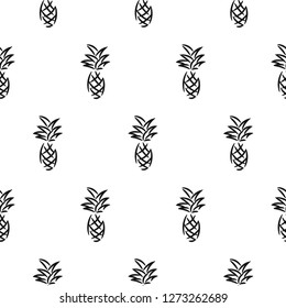 Blouse shirt small pineapple on white seamless vector pattern.