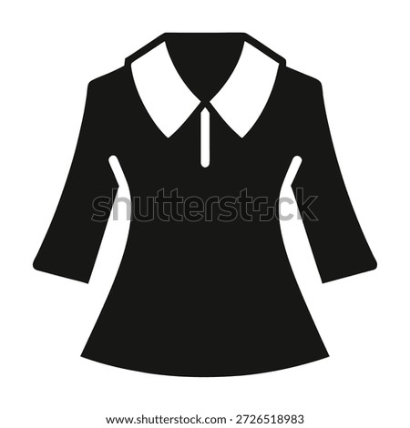 blouse silhouette icon vector on white background 