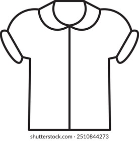 Blusa Simples Minimalista Contorno Ícone Ilustração