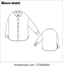 blouse sketch vector illustration